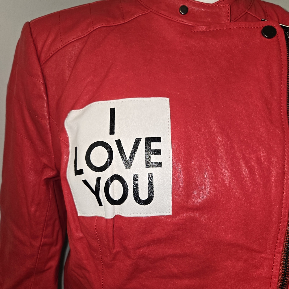 Leather Red Love Addict Jacket - Picture 8 of 16